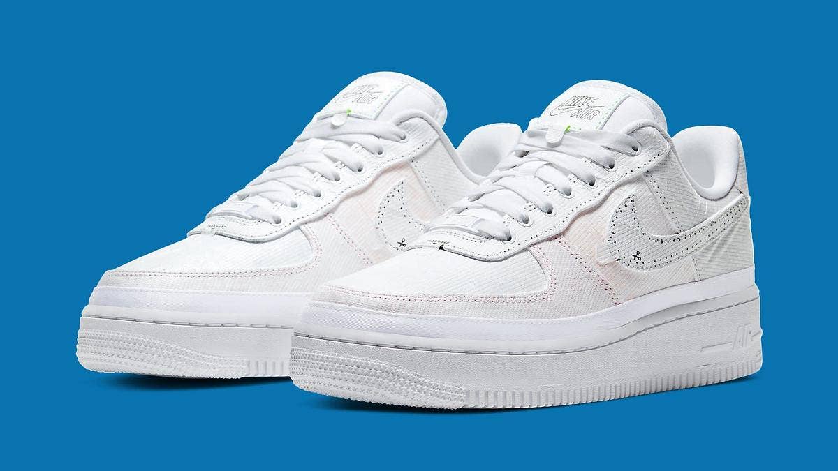 This latest Nike Air Force 1 Low Women's 'Reveal' features tear-away panels on the uppers. Click here for the release info including an official look.