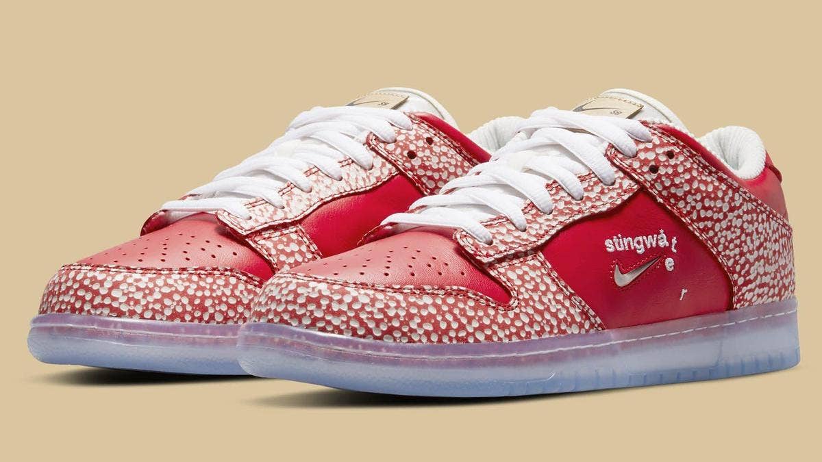 Daniel Kim's skate brand Stingwater is set to team up with Nike SB to deliver a new Nike SB Dunk Low dressed in red and white, dropping this year. 