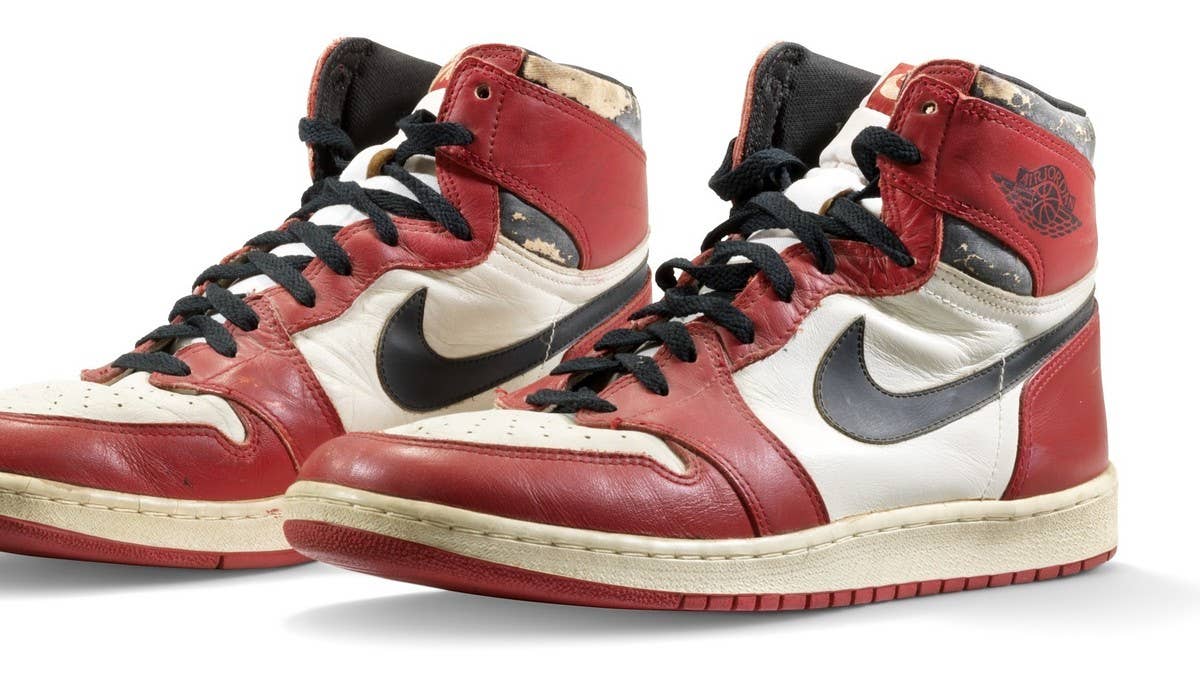 Michael Jordan's original 'Shattered Backboard' Air Jordan 1 sneakers sell for $615K as part of Stadium Goods and Christie's 'Original Air' auctions.