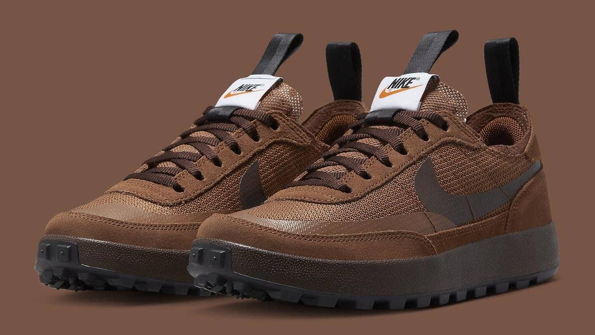 Tom Sachs and Nike release another colorway of the General Purpose Shoe (GPS), this pair is styled in brown with dark chocolate accents and black sole.