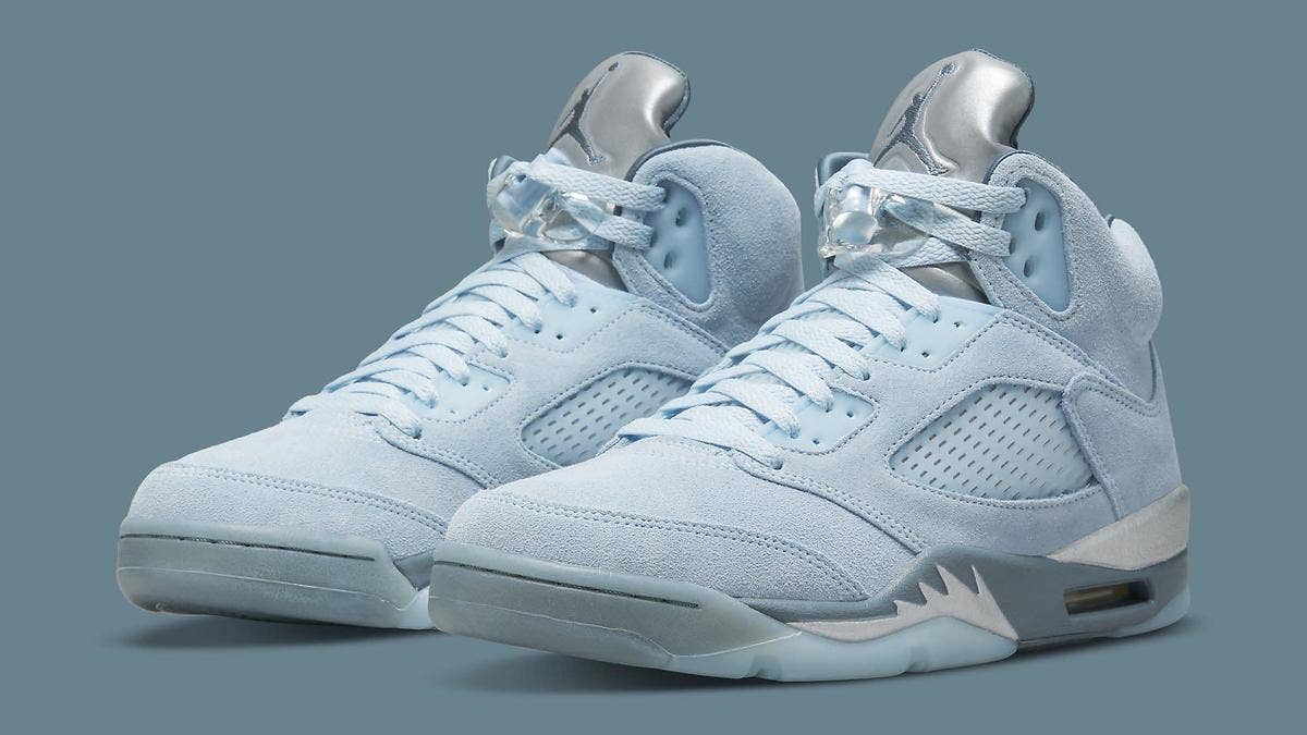 A new women's exclusive 'Bluebird' colorway of the Air Jordan 5 is set to drop in October 2021. Click here for the early info about the release.