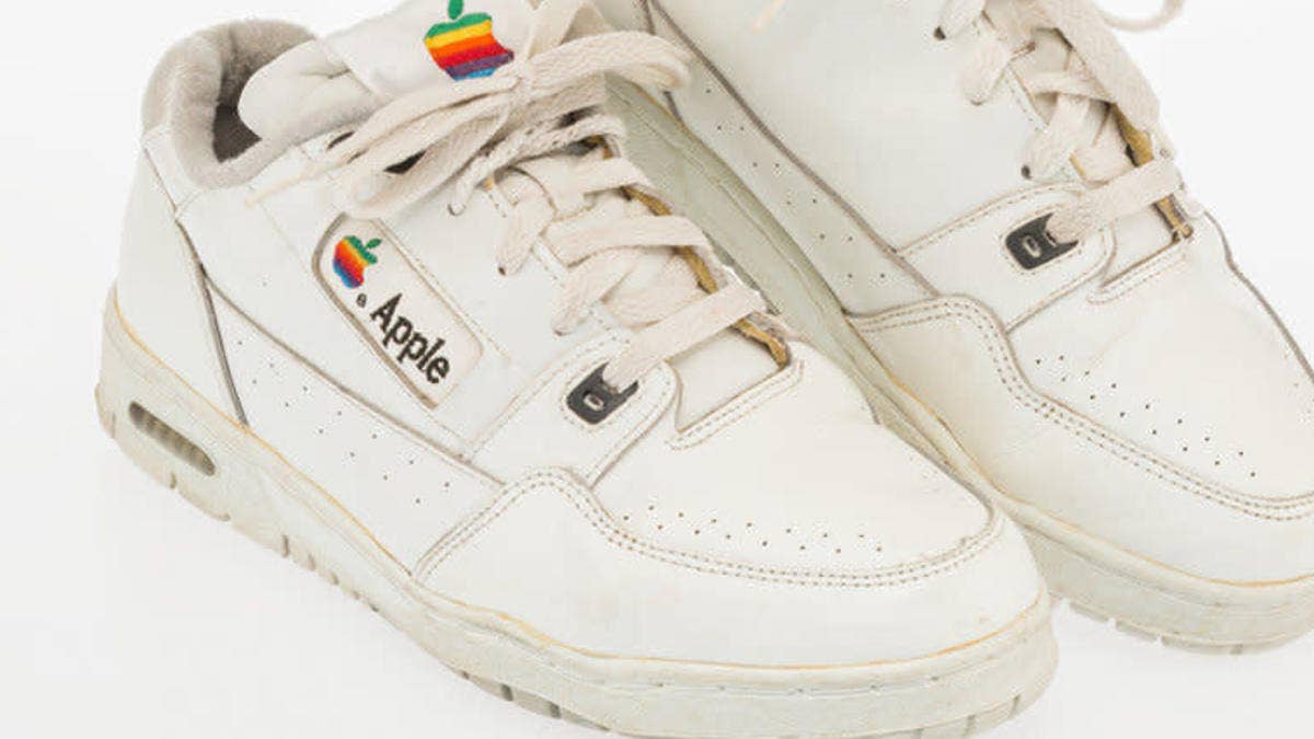 A very rare pair of the Apple Computer sneakers just sold in the auction for almost $10,000. Click here to learn more.