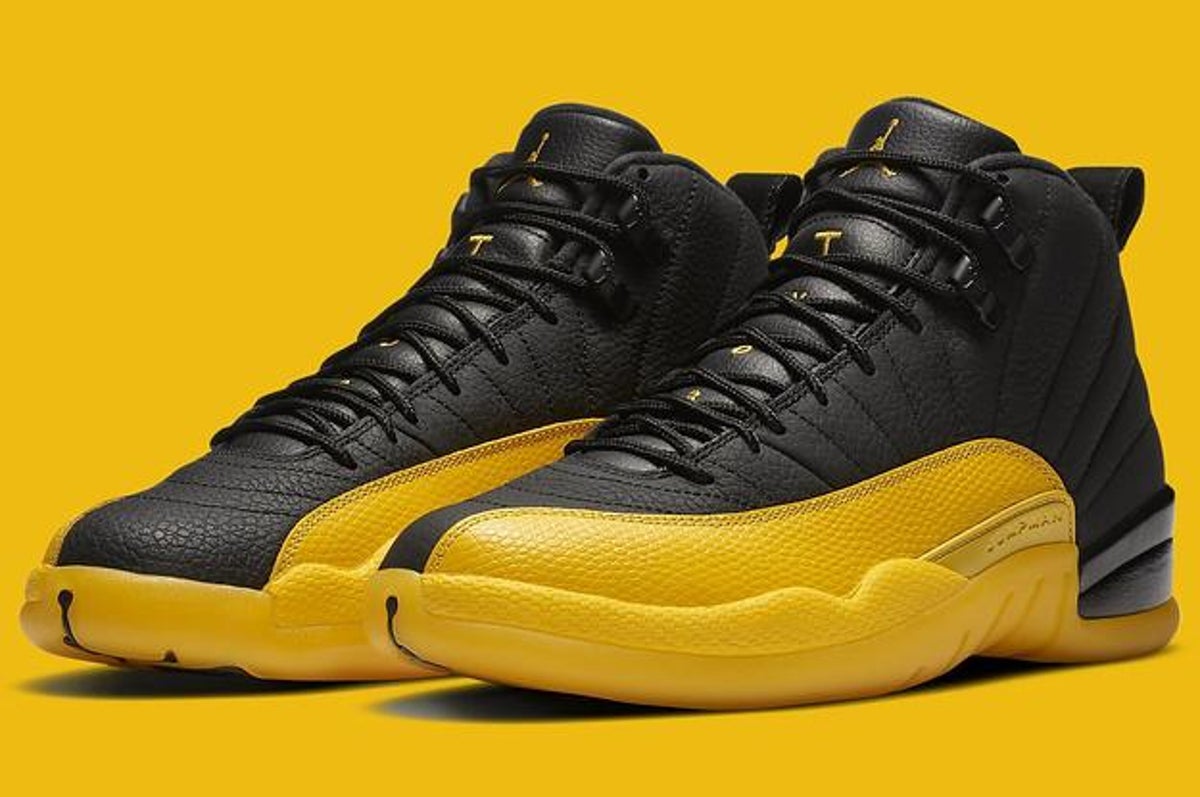 air jordan 12 black and yellow