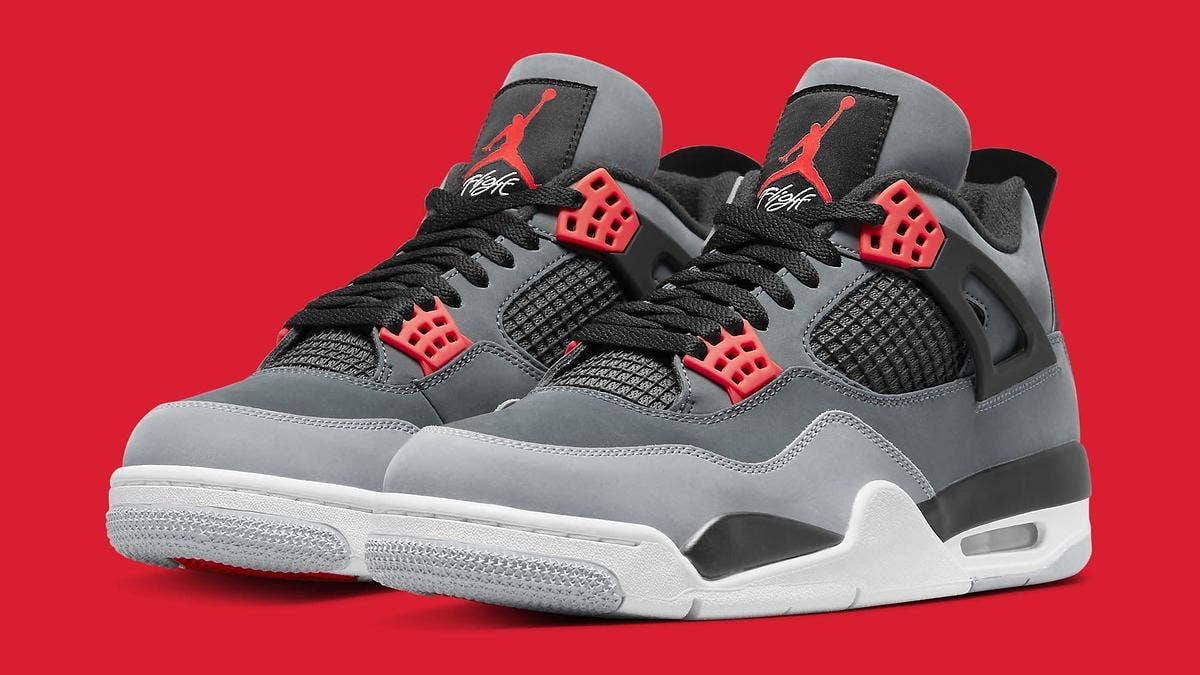 The classic 'Infrared' colorway from the Air Jordan 6 is reportedly coming to the Air Jordan 4 in June 2022. Click here for the early release info.