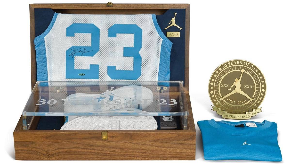 The limited Jordan Brand x Converse 'UNC' Pack from 2012 is going up for auction with proceeds going to a great cause. Click here to learn more.