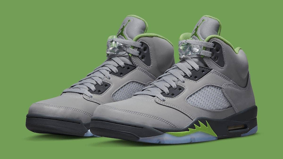Originally released in 2006, the 'Green Bean' Air Jordan 5 Retro is set to make its first retail appearance in 15 years when it releases in May 2022.