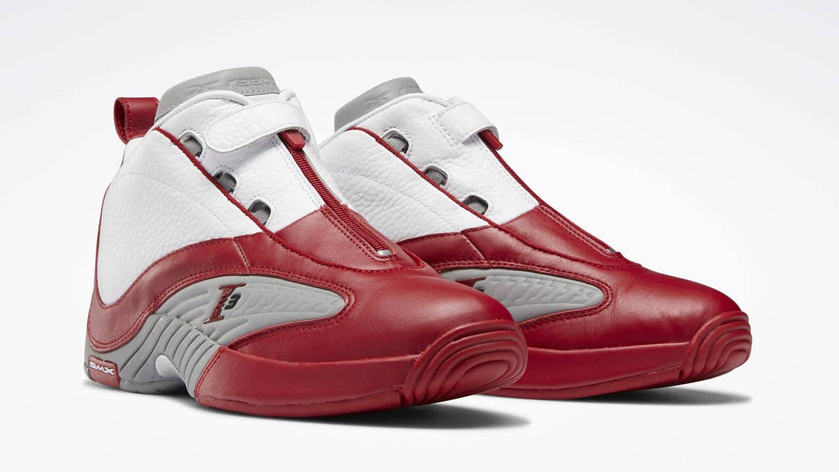 Allen Iverson's classic Reebok Answer 4 signature sneaker in its popular white and red colorway is returning in April 2021 for its 20th anniversary.
