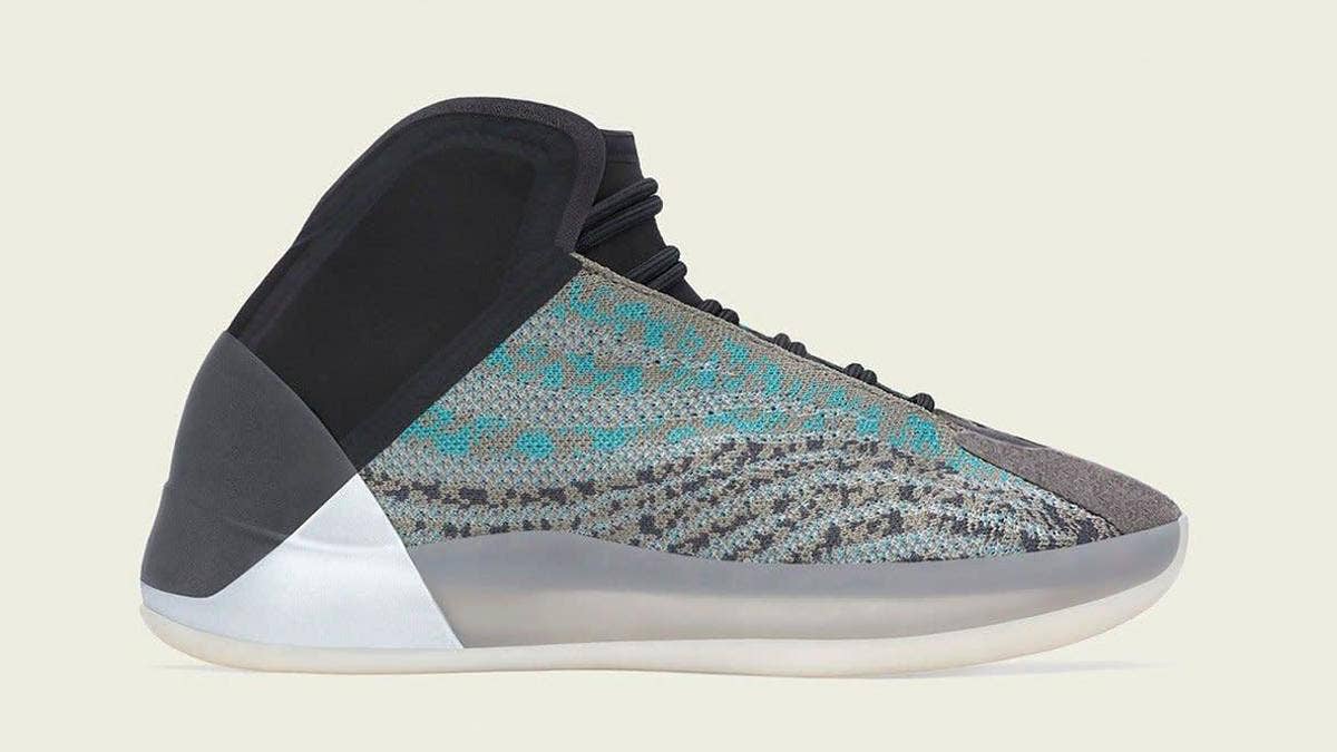 Adidas & Kanye West is releasing the QNTM lifestyle basketball sneaker in a 'Teal Blue' colorway in October 2020. Find the release date and more here