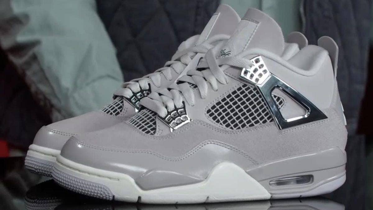 The 'Frozen Moments' Air Jordan 4, a women's exclusive, celebrates Michael Jordan's iconic shot against the Cleveland Cavaliers during the 1989 NBA Playoffs.
