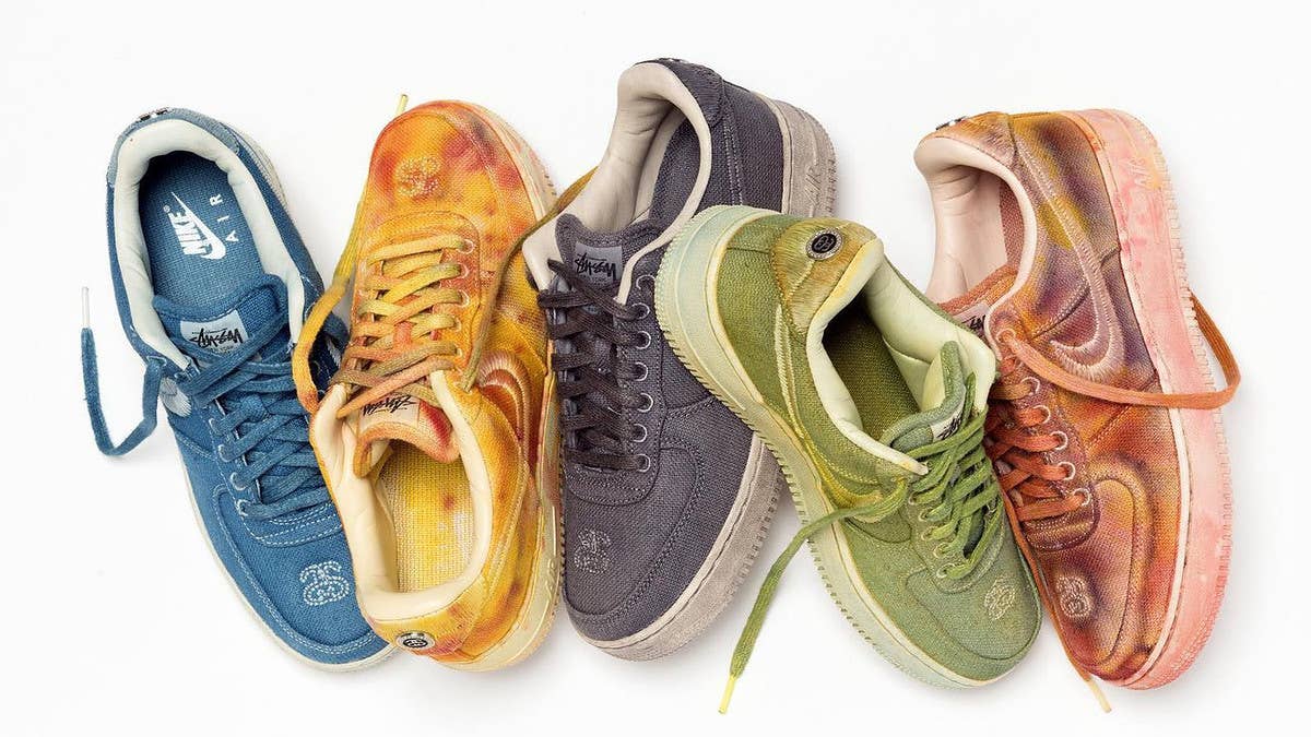 Stussy and Nike join forces to release a new hand-dyed Air Force 1 based in plant color, medicine, and fiber following their most recent collab.