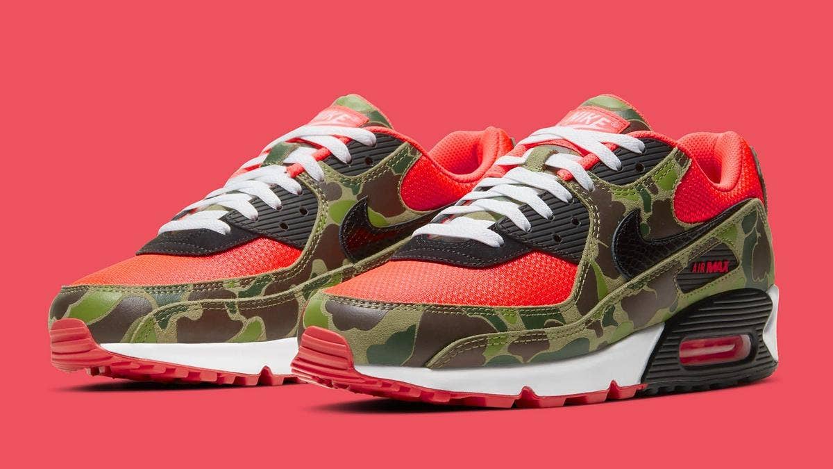 A new 'Infrared Duck Camo' Nike Air Max 90 is reportedly releasing for Air Max Day 2020 observed on March 26. Click here to learn more.