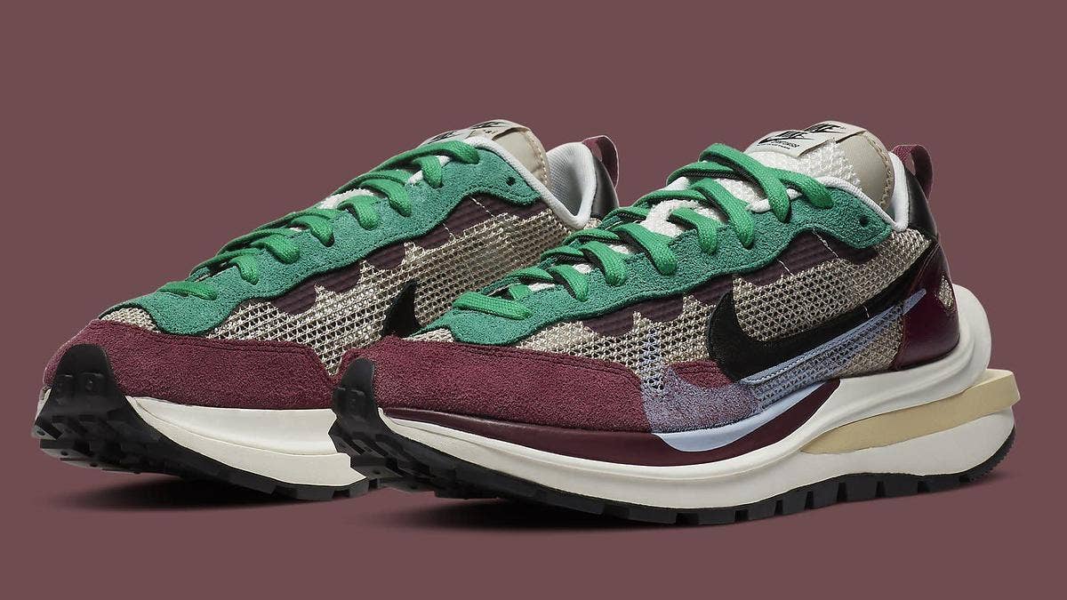 Sacai's Nike VaporWaffle collaboration is releasing in two new 'Tour Yellow' and 'Villain Red' colorways in December 2020. Click here for the official details.