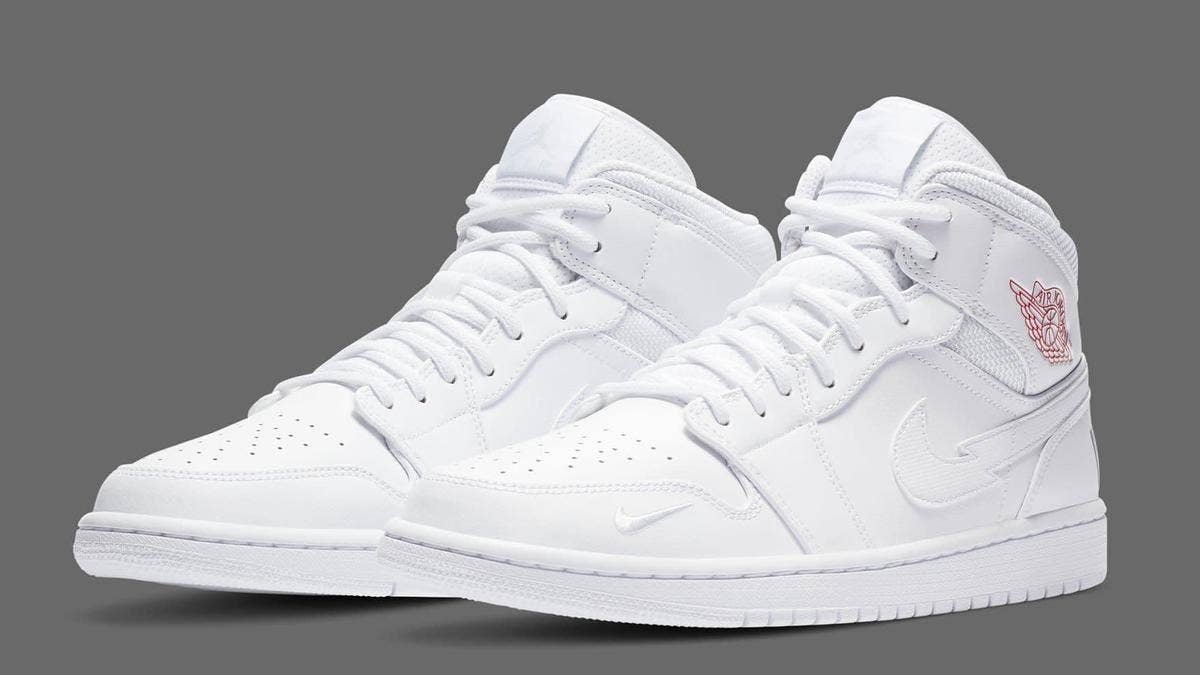 This upcoming Air Jordan 1 Mid 'Euro Tour' remixes the iconic Swoosh branding. Click here for an official look.