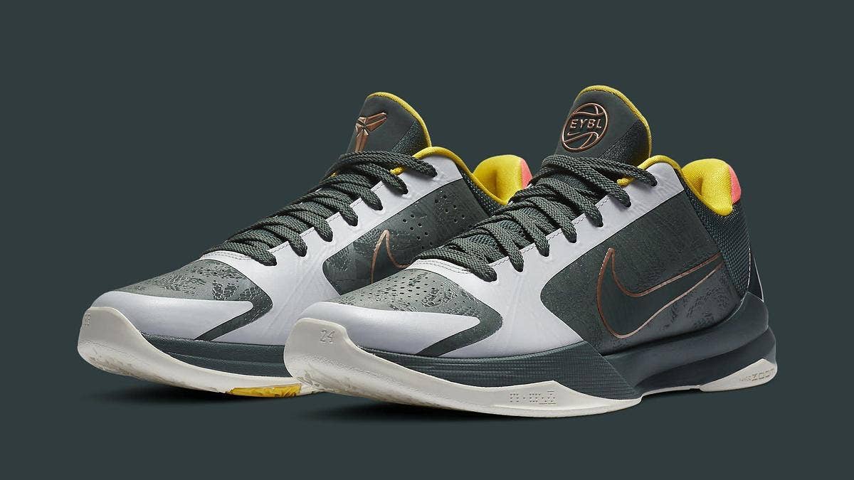 The Nike Kobe 5 Protro surfaces in a new 'EYBL' iteration and could possibly be releasing to retailers. Click here to learn more.