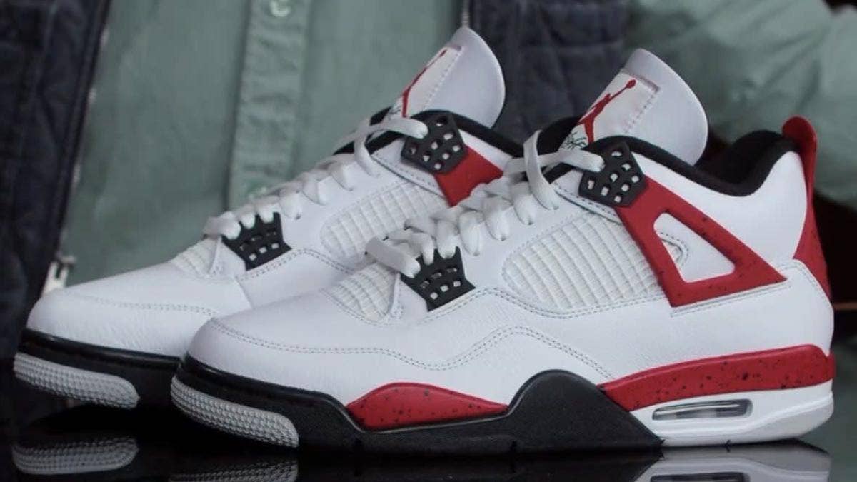 Jordan Brand remixes the original 'White Cement' Air Jordan 4 with a new 'Red Cement' colorway dropping in August 2023. Find the release details here.