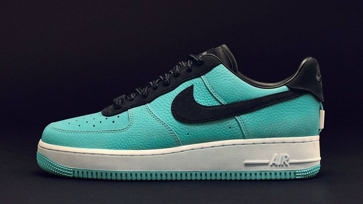 A Tiffany &amp; Co. x Nike Air Force 1 1837 sneaker collaboration in 'Tiffany Blue' has been revealed. See the friends and family exclusive pair in detail here.