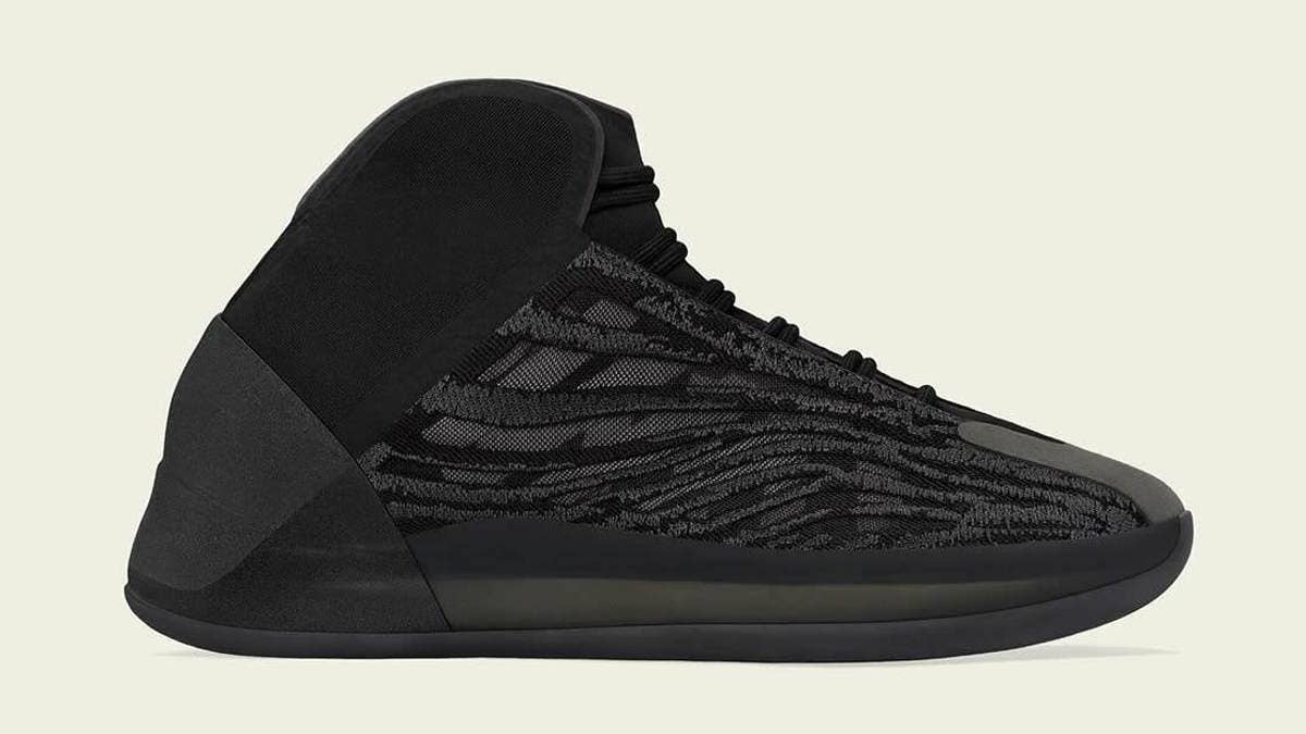 Kanye West is reportedly releasing a new Adidas Yeezy QNTM basketball sneaker in 'Onyx' black in September 2021. Find the release date details here.