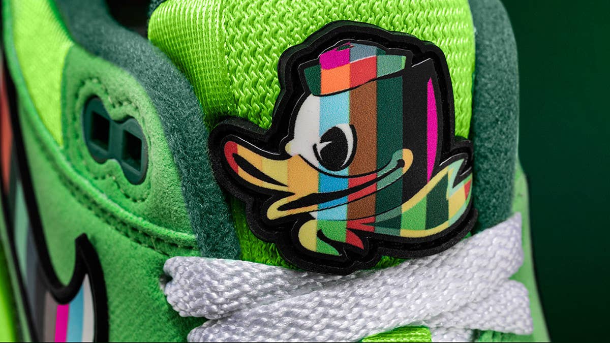 Tinker Hatfield designs a special 'Ducks of a Feather' Nike Air Max 1 to help the University of Oregon launch its NFT program. NFT buyers will also get the shoe.