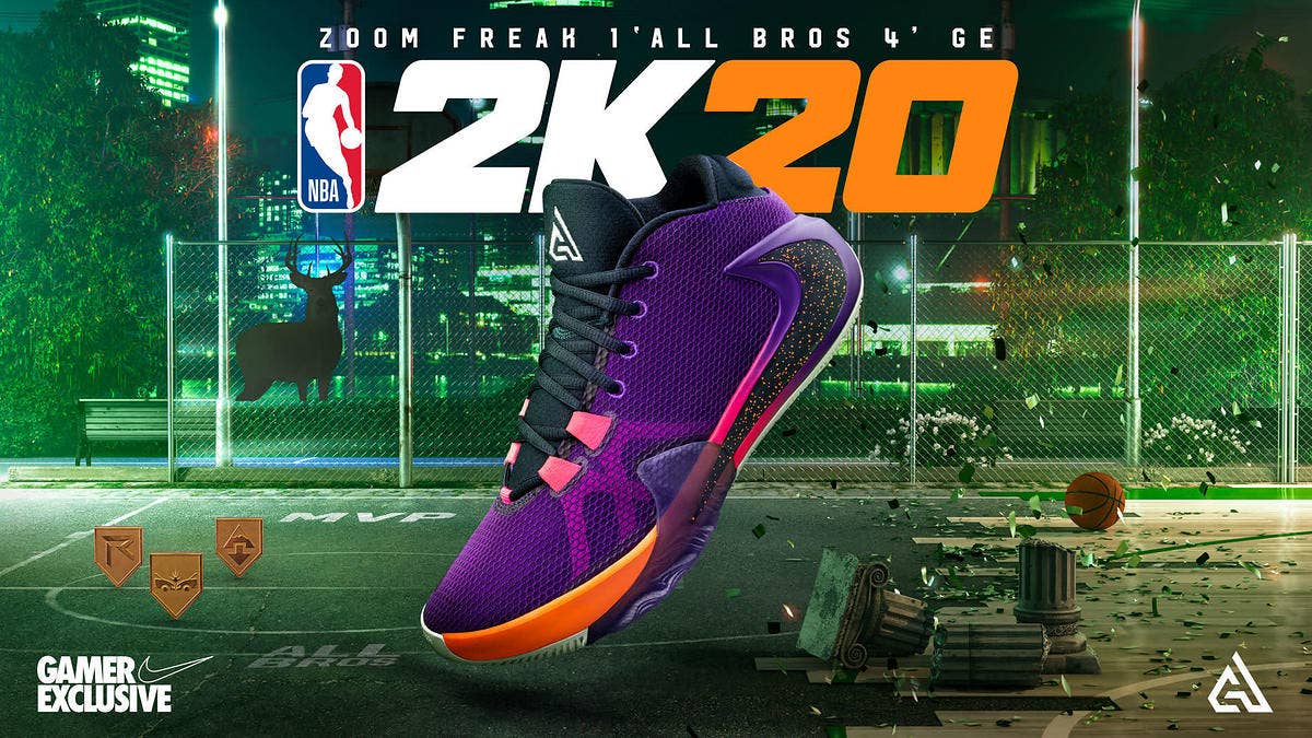 The latest Nike Zoom Freak 1 GE 'All Bros 4' is only releasing through NBA 2K20's MyPlayer Nation. Click here to learn more.