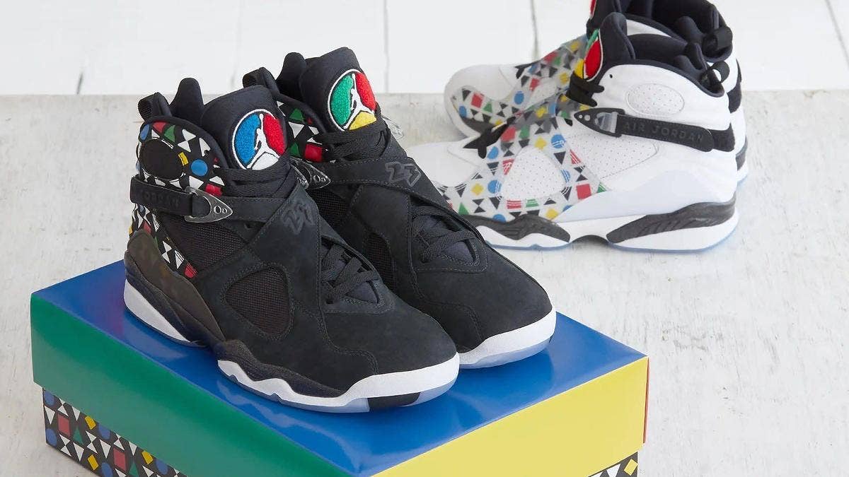 Ahead of the release of the black-based 'Quai 54' Air Jordan 8 Retro, the model surfaces in an alternate white colorway.