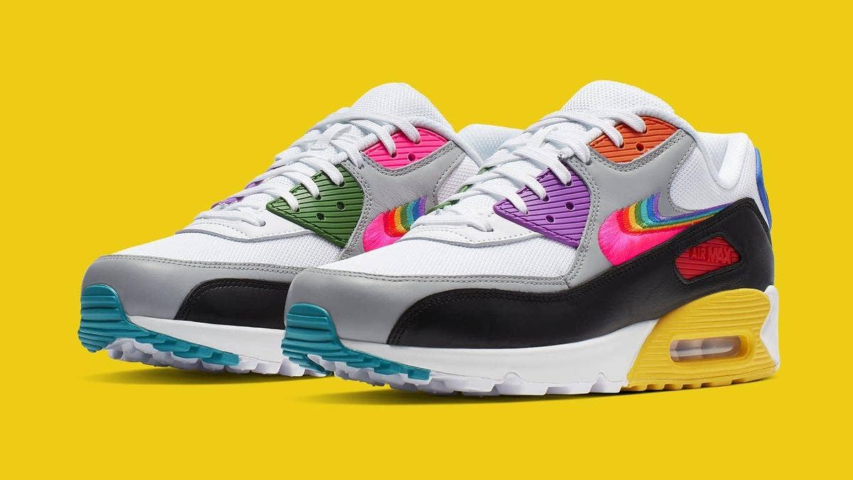 In celebration of LGBT Pride Month, the Nike Air Max 90 'Be True' is slated to release on June 1, 2019 at select Nike retailers.