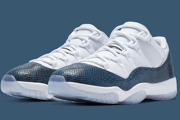 navy blue snakeskin 11s