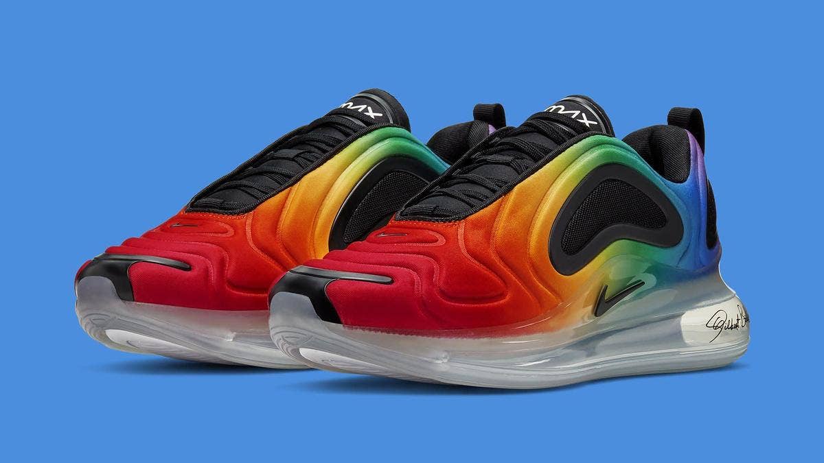 The 'Be True' Nike Air Max 720 features a rainbow upper inspired by Gilbert Baker's Pride flag. Check out official images of the upcoming pair here.