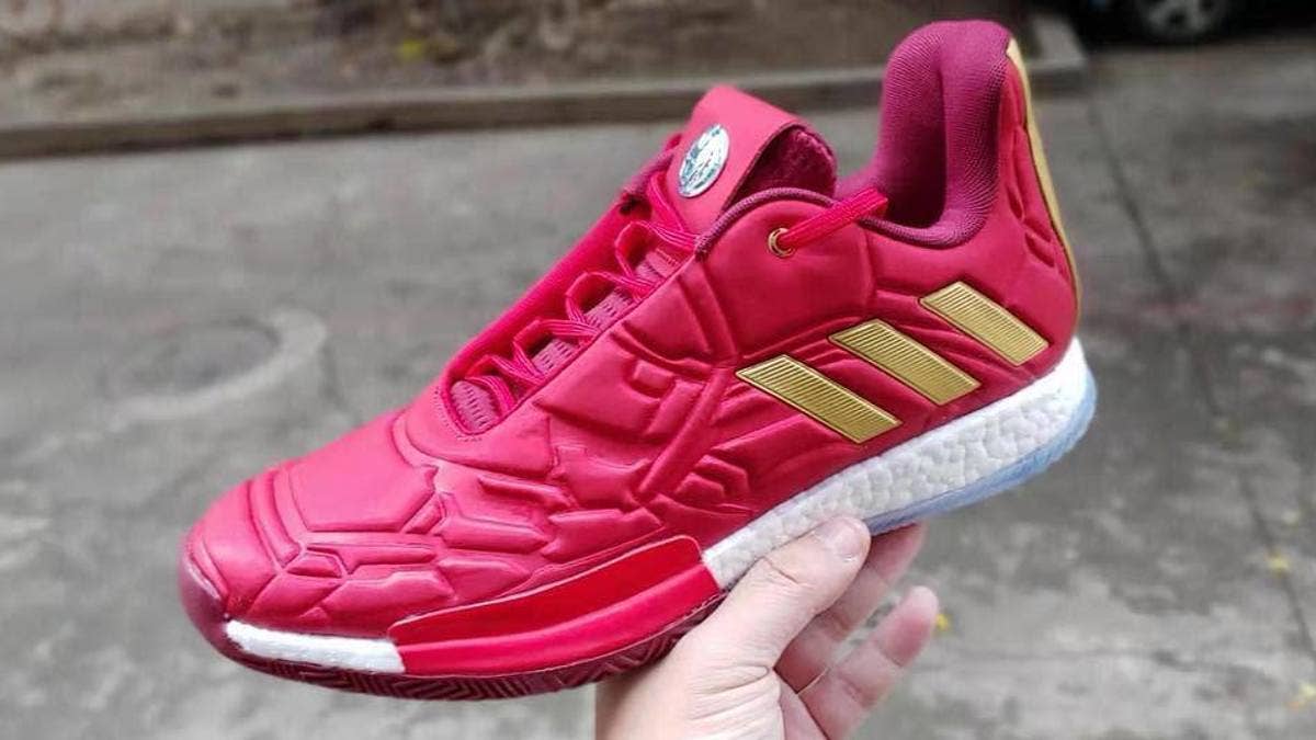 Images have surfaced of an upcoming Adidas Harden Vol. 3 colorway inspired by the Marvel superhero Iron Man. 