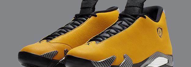 Black and yellow store 14 jordans release date