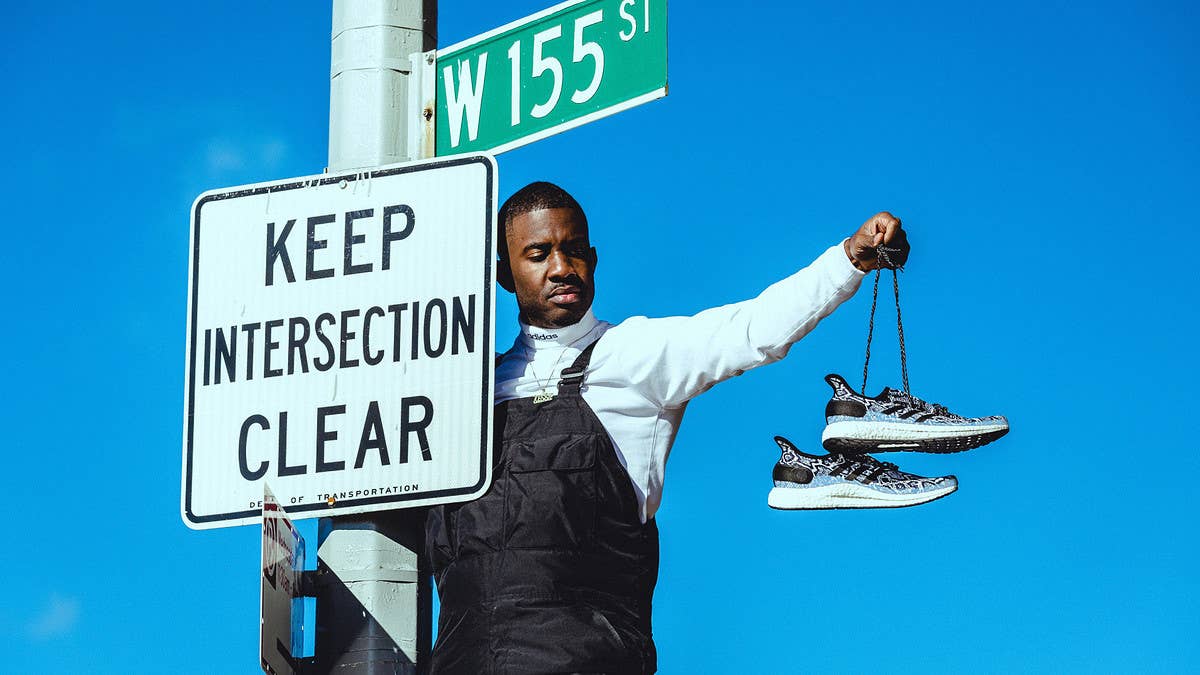 Kwasi Kessie, stylist to ASAP Ferg and Sheck Wes got to design his own Adidas Speedfactory AM4 after his hometown of Harlem, New York.