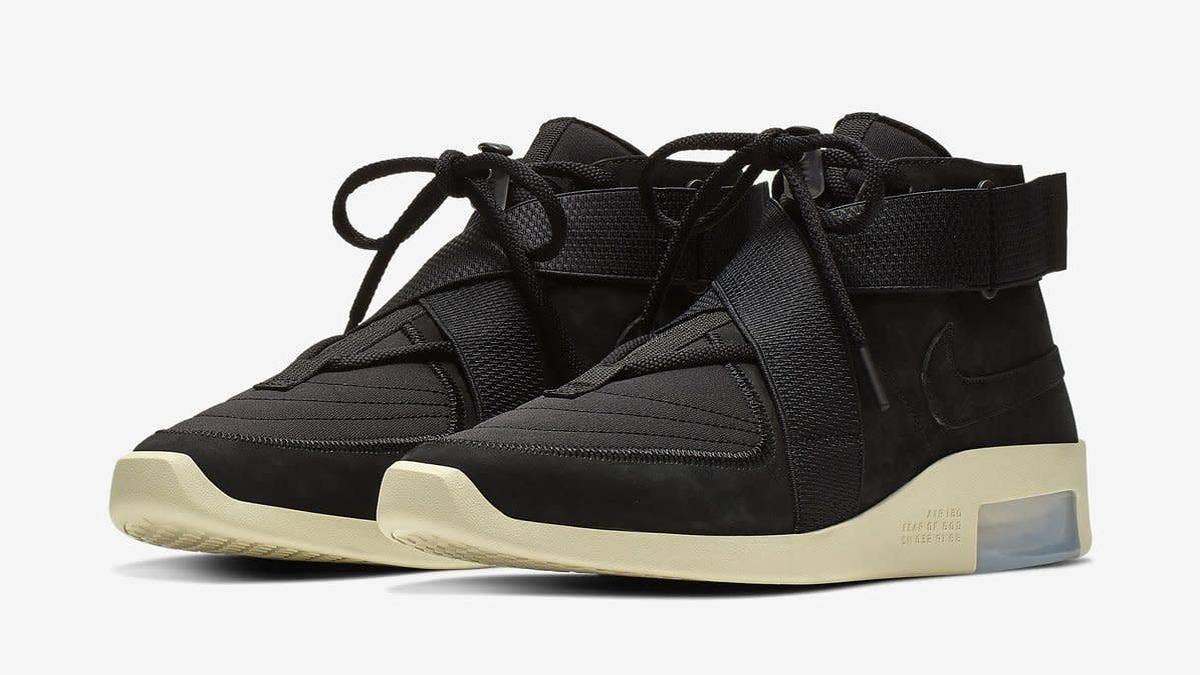 New images have surfaced of the upcoming 'Black/Black-Fossil' Nike Air Fear of God 180. Check out the latest release details for the pair here. 