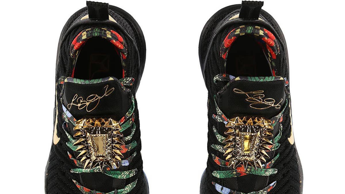 Images have surfaced of a Nike LeBron 16 themed after the 'Watch the Throne' LeBron 9. Get more details about the pair here. 