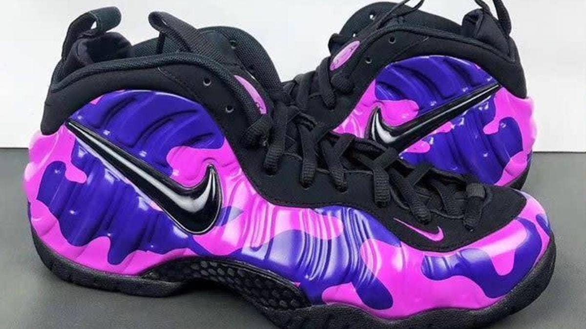 The Nike Air Foamposite Pro has surfaced in a brand new 'Purple Camo' colorway. Get an initial look at the eye-catching option here.