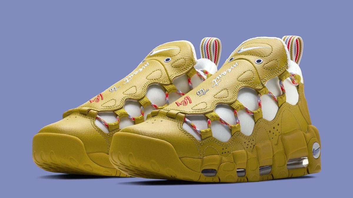 Nike Basketball is set to release the Nike Air More Money in a new 'Meant to Fly' colorway that references a vintage women's basketball ad from the '80s. 