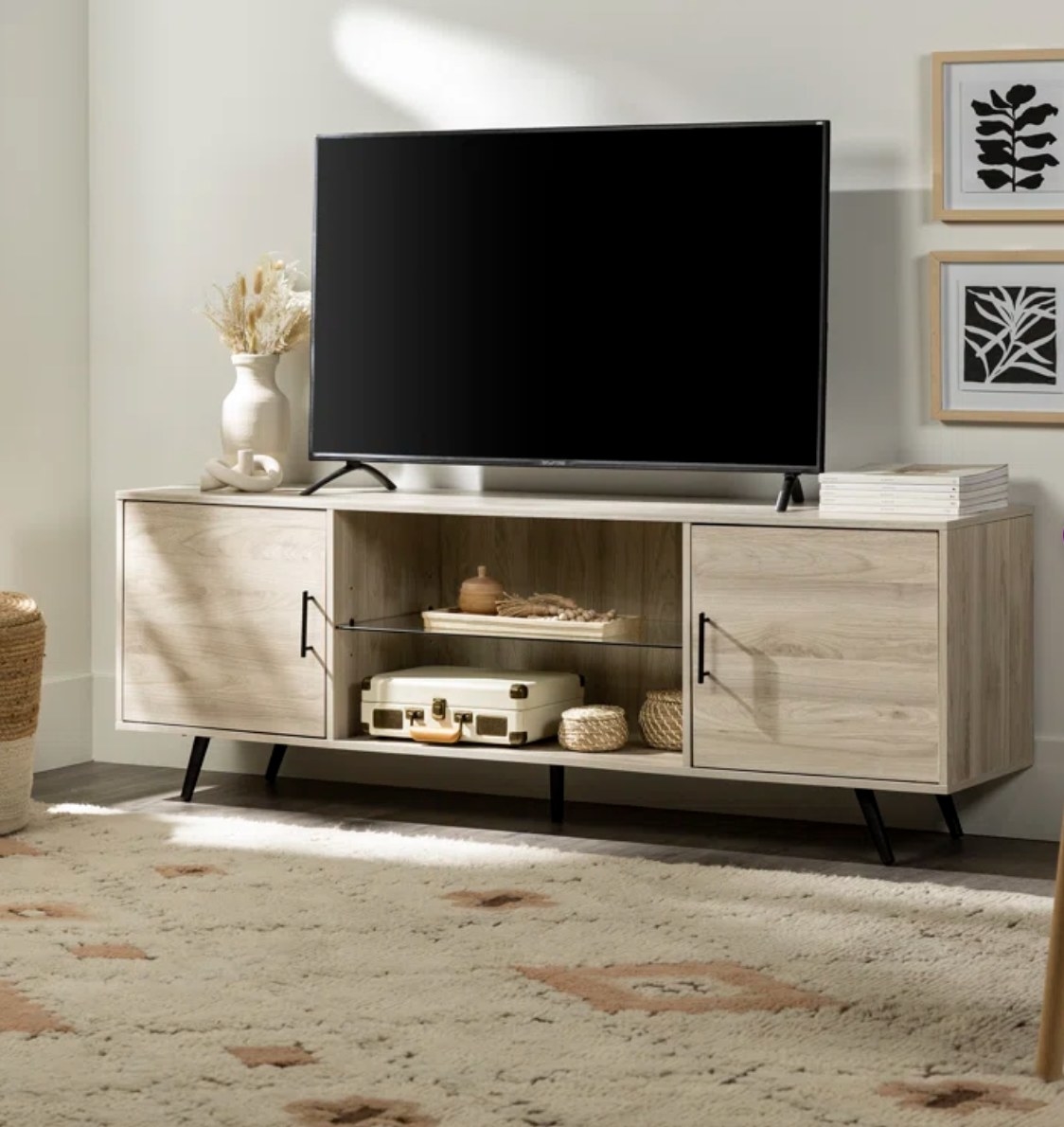 The TV stand on display