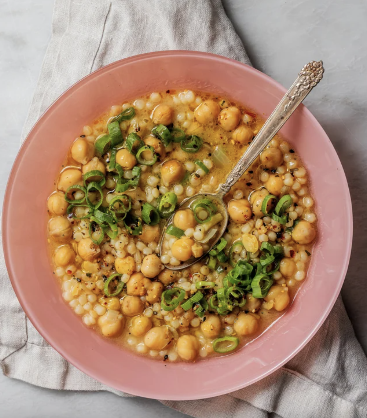 bowl of couscous and chickpeas