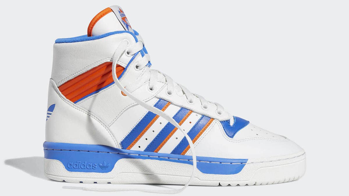Adidas is bringing back one of its '80s basketball sneakers famously worn by Patrick Ewing, the Rivalry Hi, in its OG 'Knicks' color scheme. 