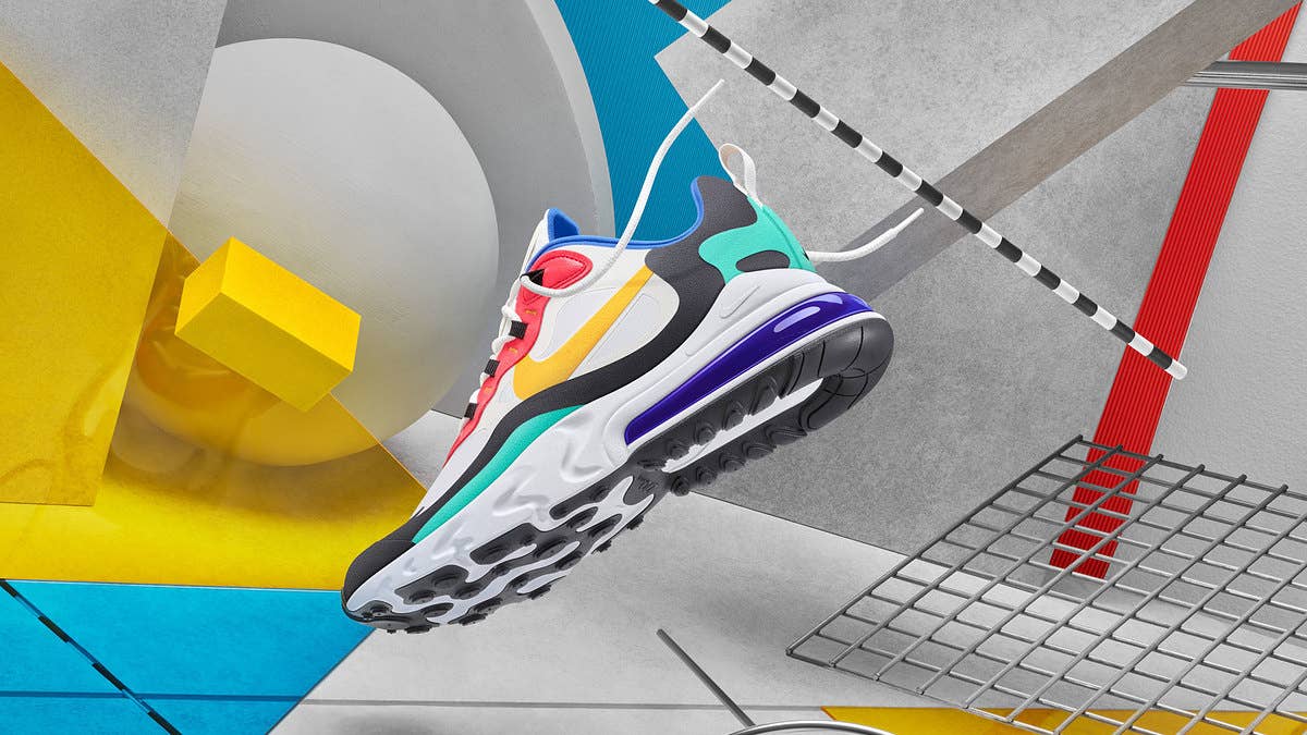 Nike has officially revealed the Nike Air Max 270 React sneaker which combines the Air Max 270 with React cushioning and was inspired by the Element React 87.