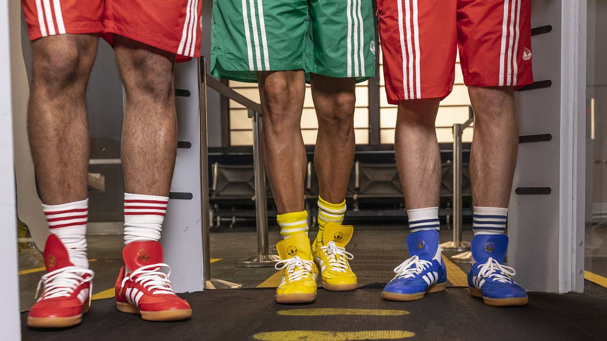 Oyster Holdings has collaborated with Adidas once again for a a traveling-theme collection of Sambas and matching apparel. Check out more details here.