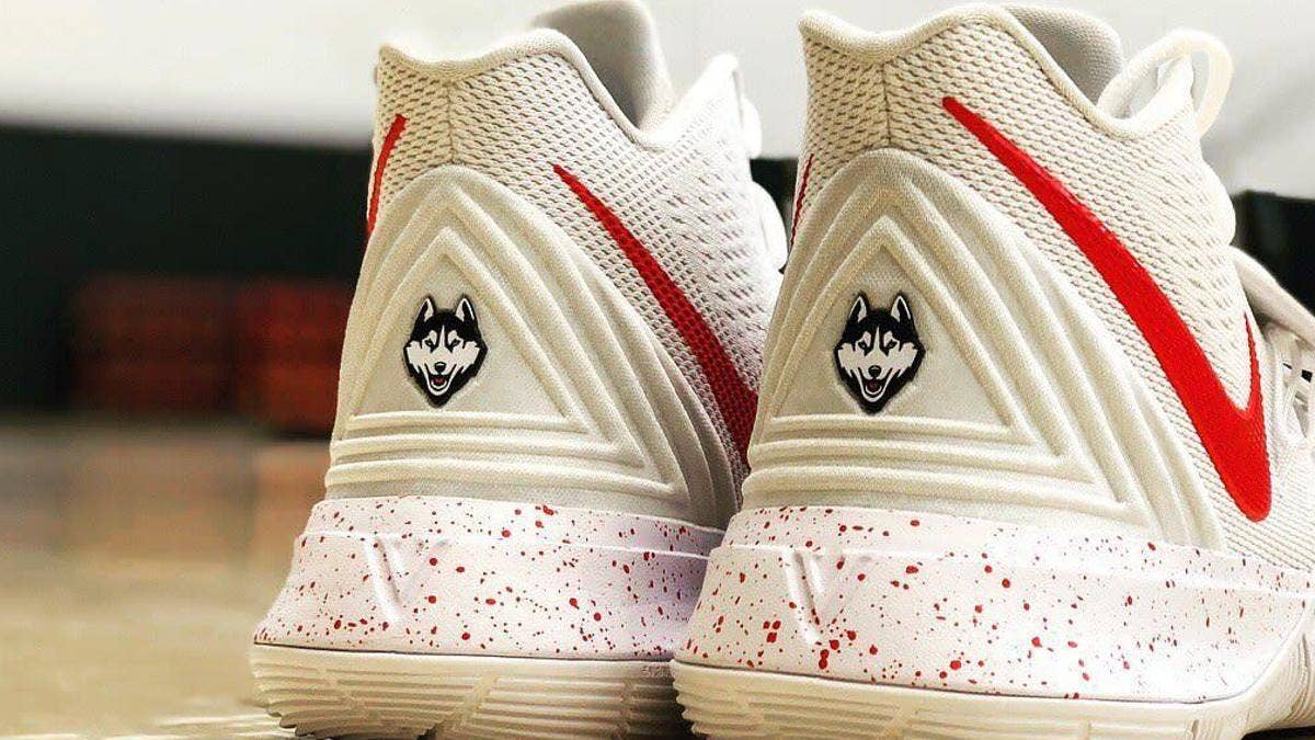 Nike athlete Kyrie Irving is set to debut his fifth signature sneaker with the brand a new player's exclusive colorway has surfaced for the UConn Huskies.