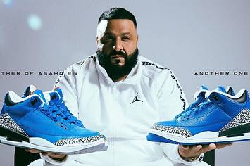 DJ Khaled Holding Air Jordan 3 'Father of Asahd' and 'Another One'