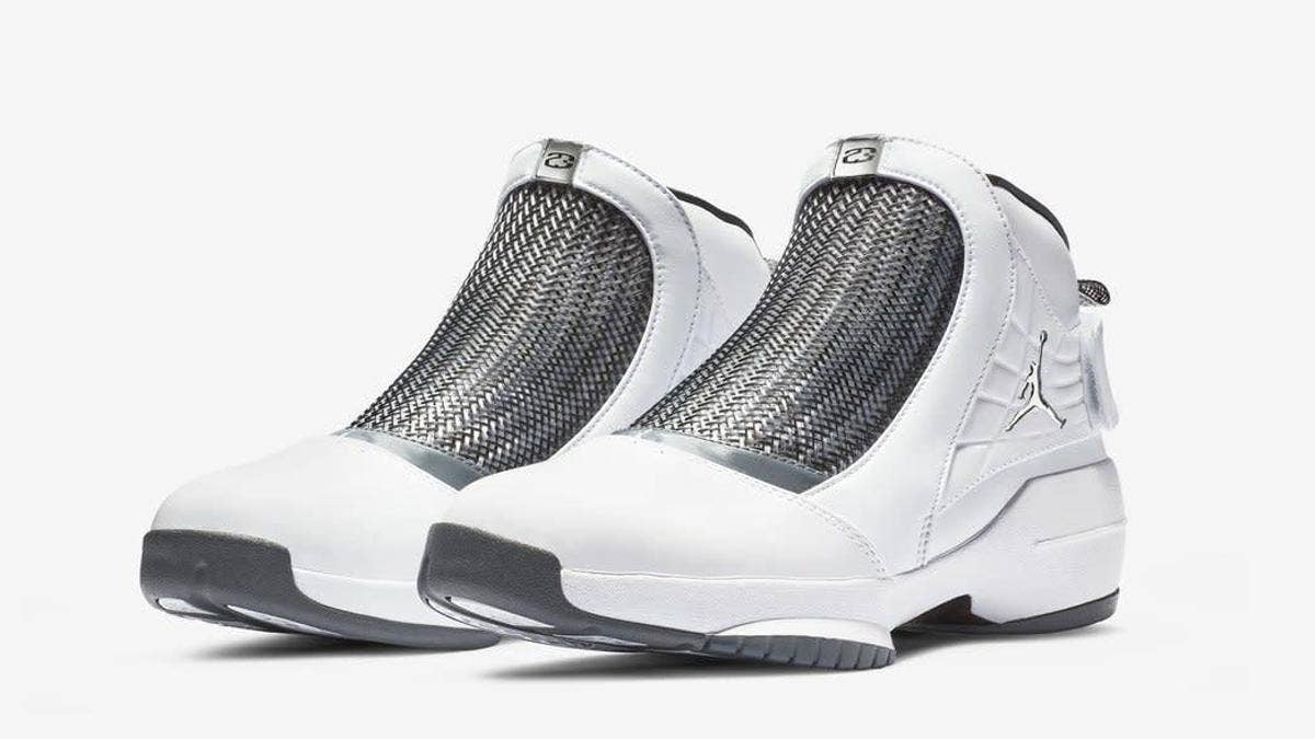 Jordan Brand is rumored to retro an OG Air Jordan 19 XIX colorway in 'White/Chrome/Flint Grey/Black' for 2019. Find out the early release date and details here.