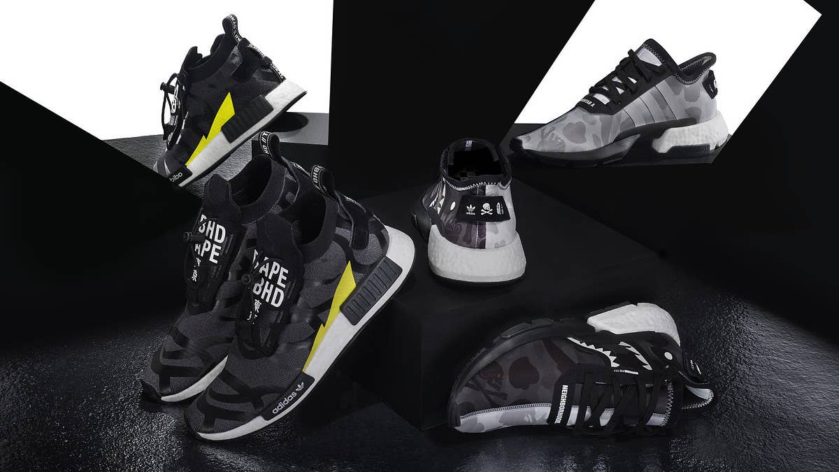 Japanese streetwear pioneers Bape and Neighborhood have collaborated with Adidas on the POD 3.1 and NMD STLT. Check out official release details here.