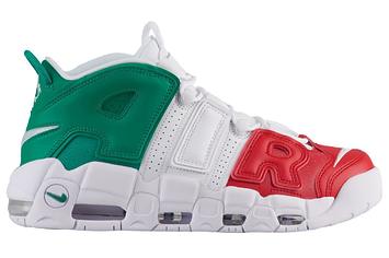 Nike Air More Uptempo 'Italy' University Red/Lucid Green/White (Lateral)