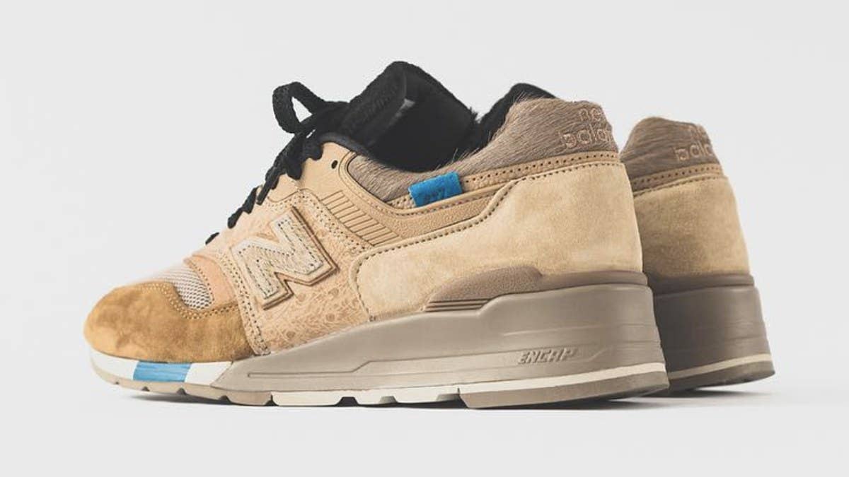 The release date and details for Ronnie Fieg's upcoming Kith x Nonnative x New Balance 997 sneaker collaboration.