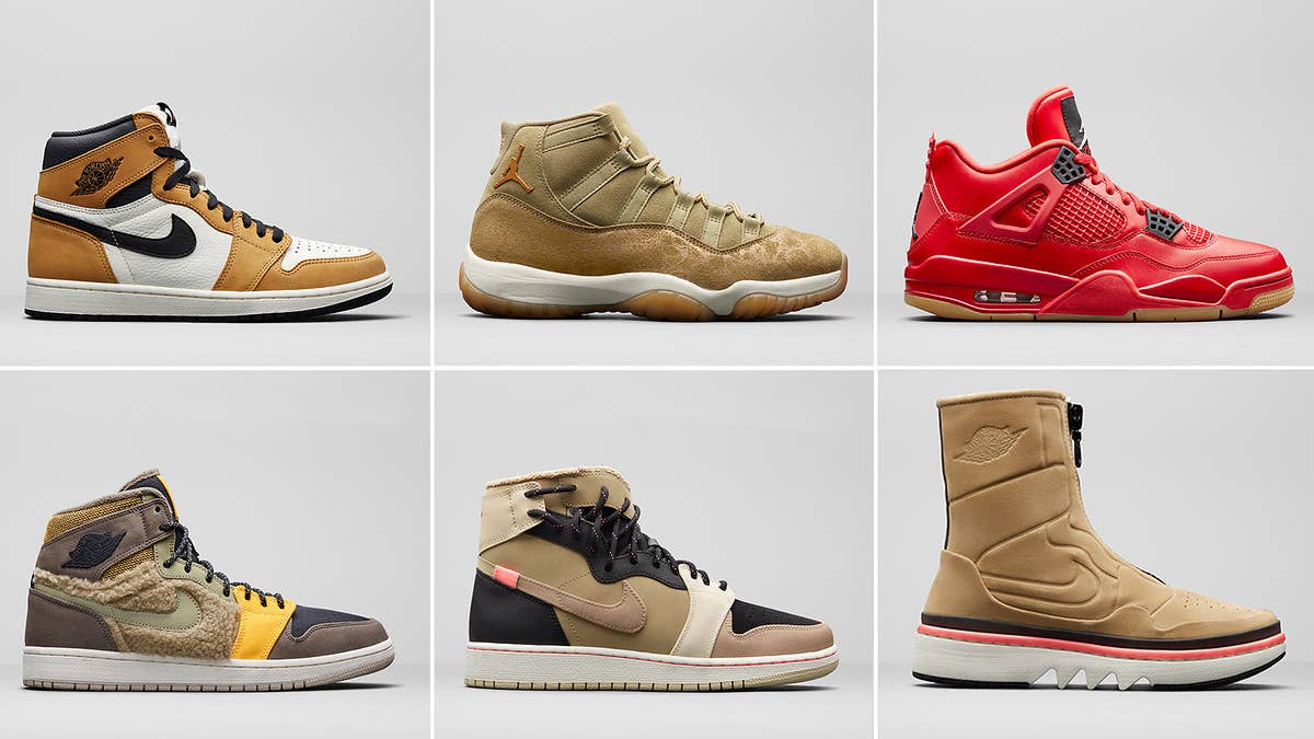 Jordan Brand has revealed its Holiday 2018 women's collection featuring the Air Jordan 1 'Utility' pack, 'Rookie of the Year' Air Jordan 1, and more.