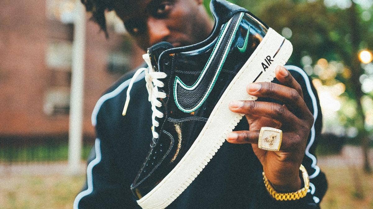 The release date and details for the Nigel Sylvester x Nike Air Force 1 iD sneakers featuring options inspired by New York in the '80s and '90s.