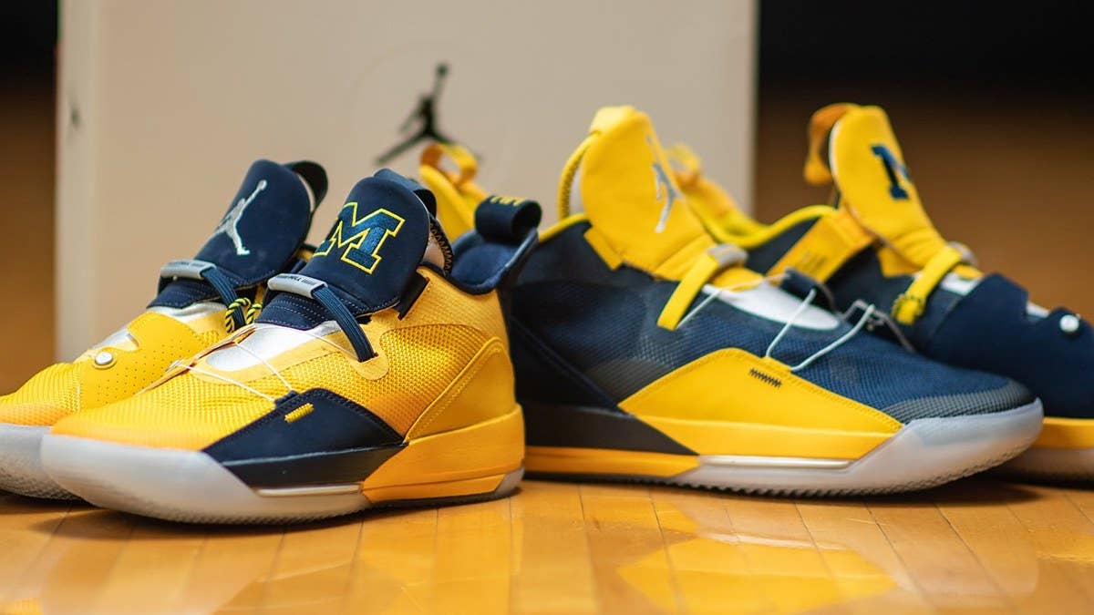 The Michigan Wolverines have revealed two pairs of player exclusive Air Jordan 33s that the men's basketball team will be lacing up for the upcoming season.