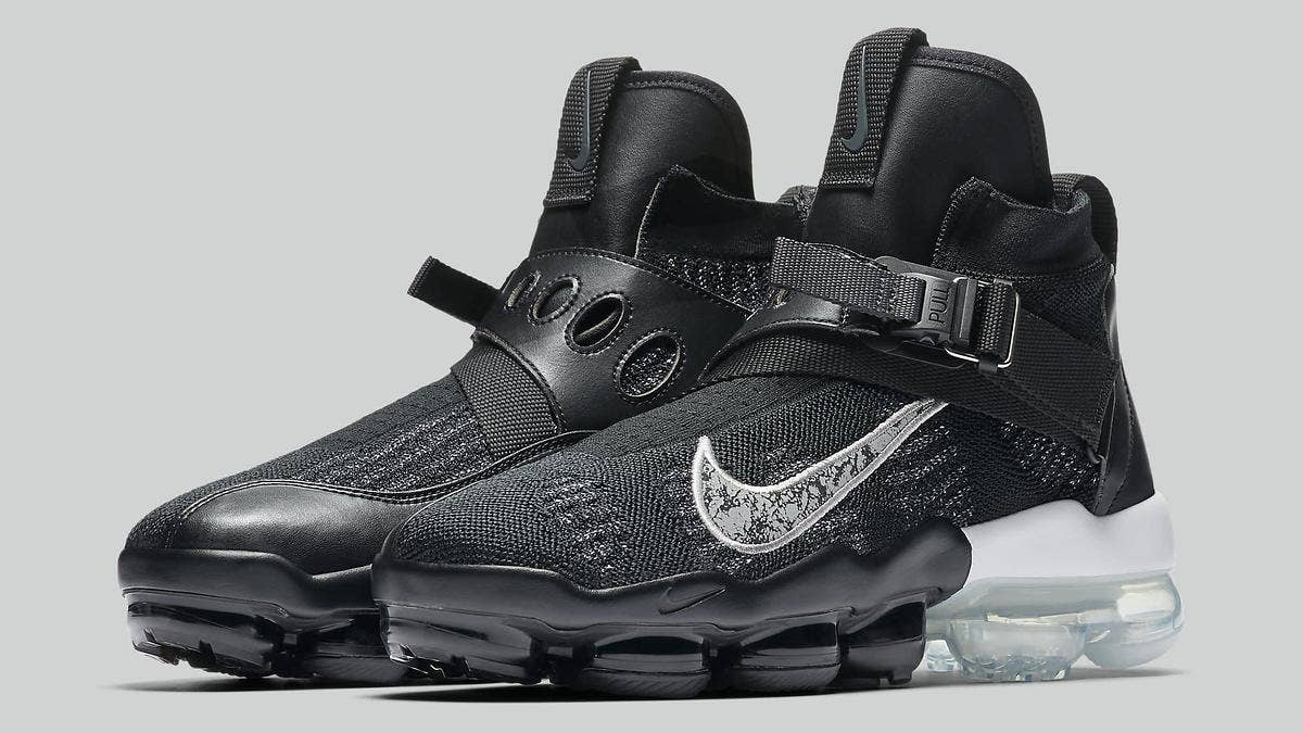 Nike's latest Air VaporMax Premier Flyknit model will debut in a black and metallic silver colorway set to release on Aug. 25, 2018, at a retail price of $225. 