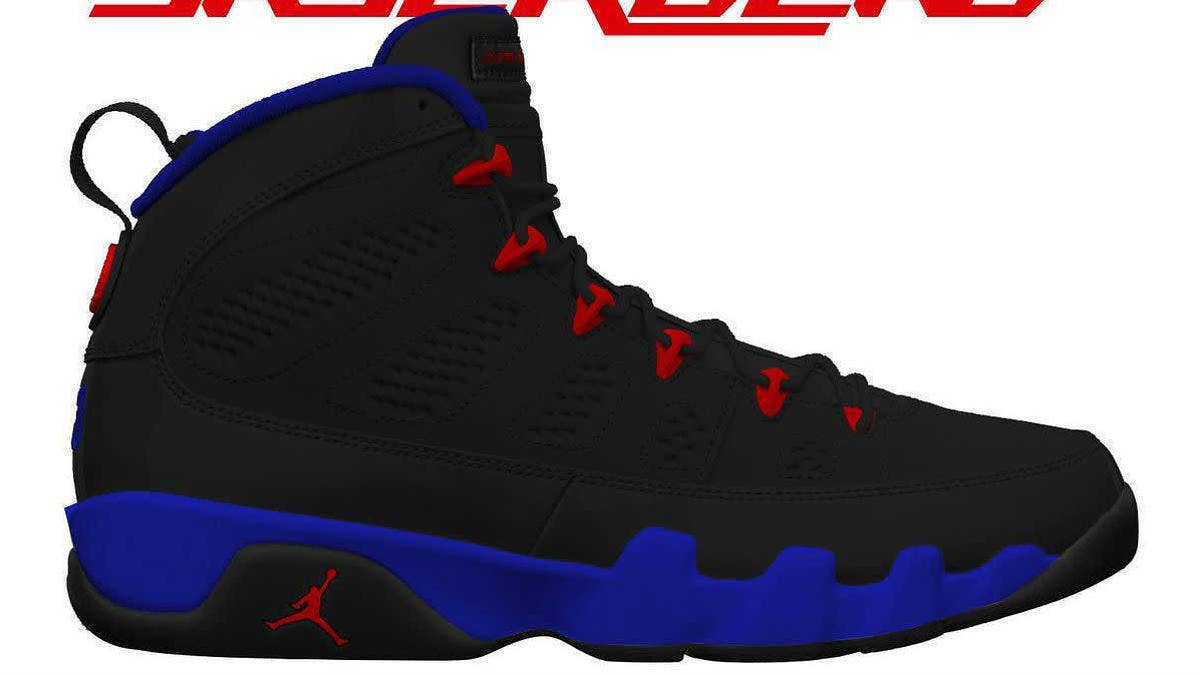Taking on scheme similar to the 'Raptors' Air Jordan 7, a new Air Jordan 9 is due out in March 2019 featuring a palette of black, Dark Concord and University Red.
